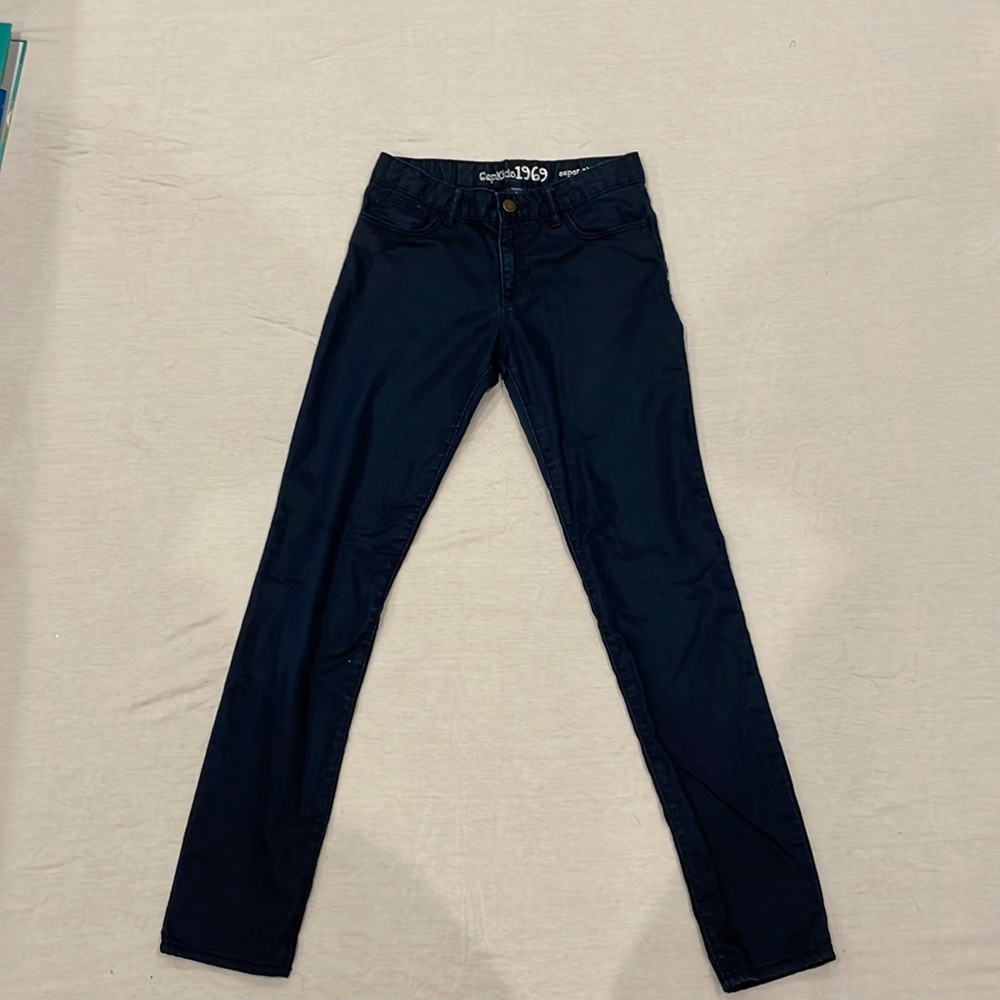 GapKids navy blue super skinny jeans girls size 14